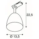 SLV 3-faset spot PARA CONE 14 svingbar, drejelig GU10 IP20, kobber, lakeret dæmpbar