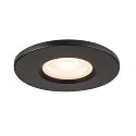 SLV Dæksel UNIVERSAL DOWNLIGHT IP65 rund, stiv, lukket, lufttæt, sort