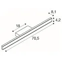 SLV Væglampe ONE LINEAR 70 - PHASE up / down, CCT Switch IP44, hvid dæmpbar
