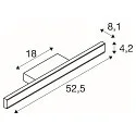SLV Væglampe ONE LINEAR 50 - PHASE up / down, CCT Switch IP44, hvid dæmpbar
