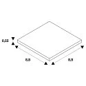 SLV Dæksel UNIVERSAL DOWNLIGHT IP65 firkantet, stiv, lukket, lufttæt, sort