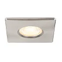 SLV cover UNIVERSAL DOWNLIGHT IP65 square, rigid, closed, airtight, chrome