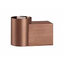 SLV wall luminaire VARYT round, without shade E14 IP44, copper dimmable