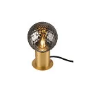 SLV table lamp VARYT round, without shade E14, brass dimmable