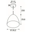 pendant luminaire PARA CONE 30 E27 IP20