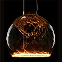 Filament Globe lyskilde FLOATIG GLOBE 150 TWISTED - SMOKEY GREY - PHASE G150 opal E27 6W 230lm 1900K 330° dæmpbar