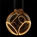 LED lamp GLOBE 125 2X SLANTING SOFT CURVE - SMOKEY - PHASE G125 matt E27 8W 400lm 1900K 330° CRI 90-100 dimmable