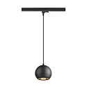 3-faset pendul LIGHT EYE® 150 down, balleformet GU10 IP20, sort mat dæmpbar