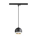 SLV 3-faset pendul LIGHT EYE® 150 down, balleformet GU10 IP20, sort mat dæmpbar