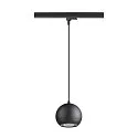 SLV 3-faset pendul LIGHT EYE® 150 down, balleformet GU10 IP20, sort mat dæmpbar