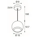 Pendel LIGHT EYE® 150 GU10 IP20