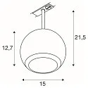 SLV 1-phase spot LIGHT EYE® 150 swivelling, rotatable GU10 IP20, black dimmable