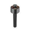 SLV Udendørs stativlampe PHOTONI CYL POLE 75 cylindrisk, slagfast E27 IP65, sort mat dæmpbar