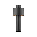 Fatningslampe PHOTONI CYL POLE 45 cylindrisk, slagfast E27 IP65, sort mat dæmpbar
