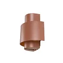 SLV Udendørs wall luminaire PHOTONI CYL cylindrisk, halvrund E27 IP65, rust dæmpbar