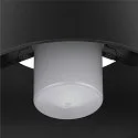 SLV Udendørs loftlampe PHOTONI CYL cylindrisk, med afstandsstykke E27 IP65, sort mat dæmpbar