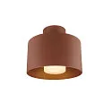SLV Udendørs loftlampe PHOTONI CYL cylindrisk, med afstandsstykke E27 IP65, rust dæmpbar