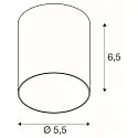 SLV Lampeskærm PURI 2.0 - TUBE cylindrisk, grå