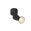wall and ceiling luminaire PURI 2.0 BASIC STANDARD standard, round GU10 IP20, black dimmable