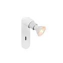 Væg- og Loftlampe PURI 2.0 BASIC SWITCH rund, med afbryder GU10 IP20, hvid dæmpbar