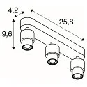 wall and ceiling luminaire PURI 2.0 BASIC LONG round, long GU10 IP20, white dimmable