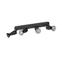 SLV Væg- og Loftlampe PURI 2.0 BASIC LONG 4-flammer, lang GU10 IP20, sort dæmpbar