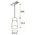 SLV 1-faset pendul PURI 2.0 - DOME halvrund GU10 IP20, sort dæmpbar