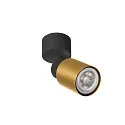 SLV Væg- og Loftlampe PURI 2.0 - TUBE GU10 IP20, guld, sort dæmpbar