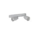 SLV wall and ceiling luminaire PURI 2.0 - TUBE 2 flames, asymmetrical GU10 IP20, grey dimmable
