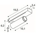 SLV 1-faset spot GRIP! S PHASE svingbar, til VDU-arbejdsstation IP20, guld dæmpbar