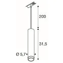 SLV 1-faset pendul GRIP! L GU10 GU10 IP20, hvid dæmpbar