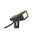 Jordspydslampe SYNA WIDE firkantet, vipbar IP65, sort 
