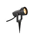 SLV gorund spike luminaire SYNA SHADE round, tiltable GU10 IP65, black dimmable