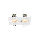 SLV Indbygnings loftlampe NEW TRIA® 155 GU10 2-flammer, drejelig, firkantet GU10 IP20, hvid dæmpbar