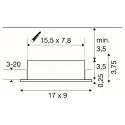SLV Indbygnings loftlampe NEW TRIA® 155 GU10 2-flammer, drejelig, firkantet GU10 IP20, sort dæmpbar