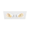 Indbygnings loftlampe NEW TRIA® 155 PHASE 2-flammer, stiv, firkantet IP20, hvid dæmpbar