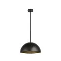 SLV Pendel FORCHINI M 40 down, halvrund E27 IP20, sort mat dæmpbar