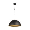 Pendel FORCHINI M 50 down, halvrund E27 IP20, sort mat dæmpbar