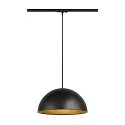 1-faset pendul FORCHINI M 40 TRACK E27 IP20, sort dæmpbar