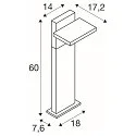 Solar pælelys ABRIDOR POLE 60 HYBRID drejelig, med sensor, CCT Switch IP65, antracit, mat 