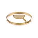 wall and ceiling luminaire ONE PHASE Ø40CM up / down, CCT Switch, ring shape IP20, satined brass dimmable