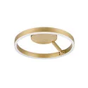 wall and ceiling luminaire ONE PHASE Ø40CM up / down, CCT Switch, ring shape IP20, satined brass dimmable
