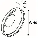 SLV Væg- og Loftlampe ONE DALI Ø40CM up / down, DALI styrbar, CCT Switch, ringform IP20, sort dæmpbar