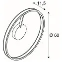 Væg- og Loftlampe ONE DALI Ø60CM up / down, DALI styrbar, CCT Switch, ringform IP20
