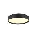 SLV Væg- og Loftlampe DECONA PHASE rund, CCT Switch IP44, sort dæmpbar
