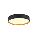 SLV Væg- og Loftlampe DECONA PHASE rund, CCT Switch IP44, guld, sort dæmpbar