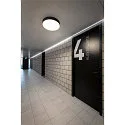 SLV Væg- og Loftlampe DECONA PHASE rund, CCT Switch IP44, guld, sort dæmpbar