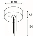 SLV pendant suspension DECONA - 150CM, white