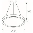 SLV Pendel MEDO® RING 90 DALI til VDU-arbejdsstation, DALI styrbar, CCT Switch IP20, sort dæmpbar