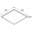SLV ceiling luminaire PANEL C 625 ON-OFF CCT Switch, UGR < 19, switchable IP54 / IP20, white, lacquered 